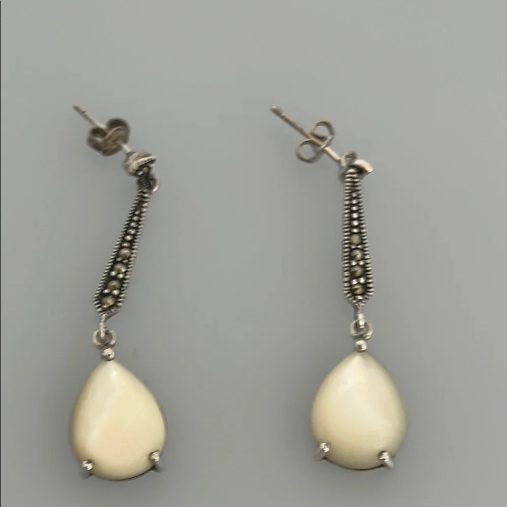 Elegant 925 Elegant Pearl Drop Earrings